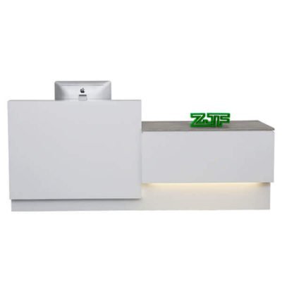 Pop white LED modern office reception desks