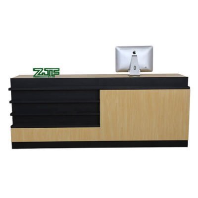 Multi shelves solid wood modern reception desk for sale