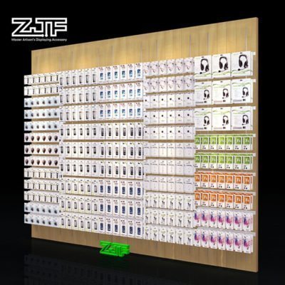 MDF panel wall display mobile accessories cellphone shop rack