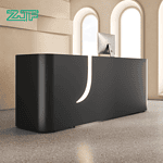 Black Reception Counter with LED for Beauty Salons