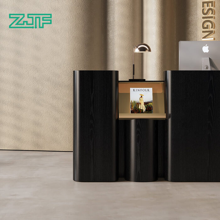 Contemporary Black Desk for Hotel Reception