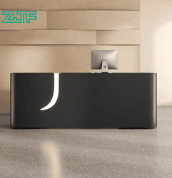 J Black LED Reception Desk