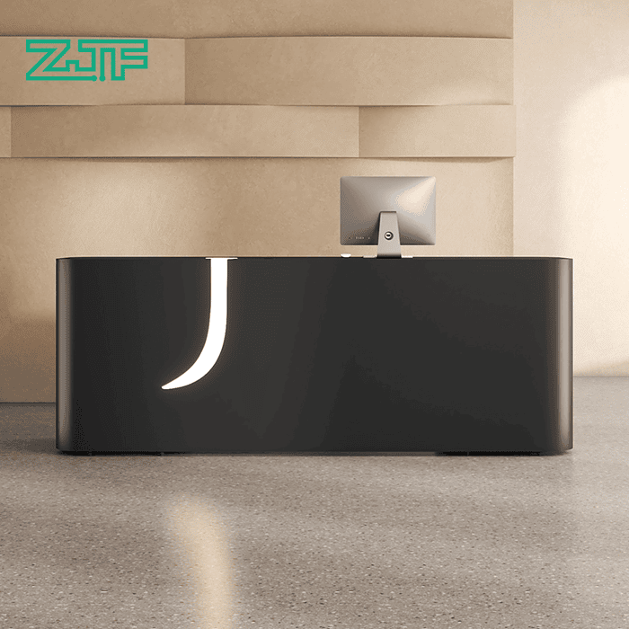 J Black LED Reception Desk