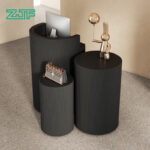 Black Reception Counter with Privacy Panel