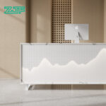 White Marble Reception Table for Modern Offices