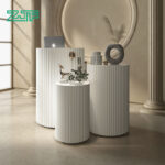 Modern White Half Round Reception Desk