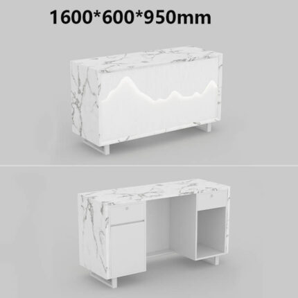 Reception Desk for Large Showrooms with Marble Look