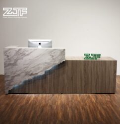 Faus Irregular Marble LED Salon Front Desk