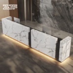 Ultra Large White Reception Desk for Corporate Offices