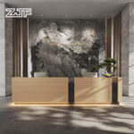 Large Reception Desk with LED for Corporate Offices