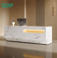 China Wholesale Marble LED Salons Reception Desk for Sale