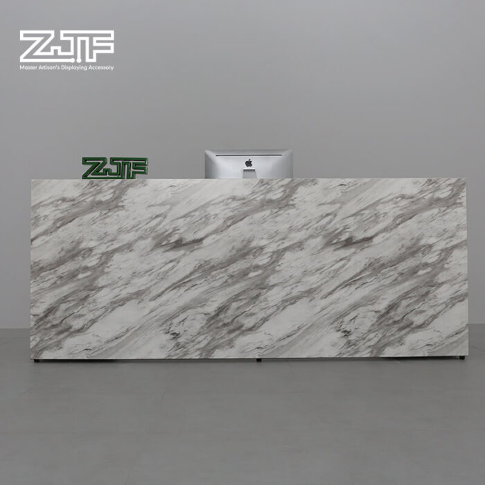 Hotel Dark Marble U Shaped Restaurant Reception Desk