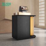 Reception Counter with Lantern-Style LED Design