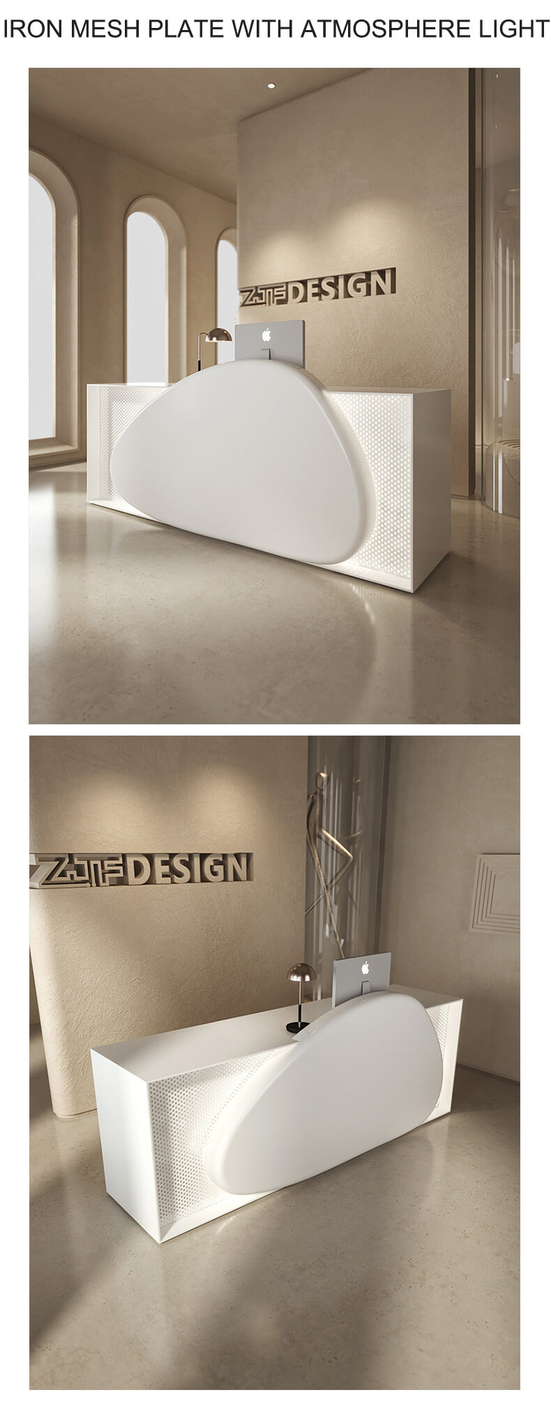 Minimalist Reception Counter for Offices