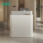 LED Mesh Board Metal Reception Desk