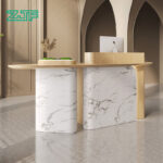 Eros Carrara White Marble Office Reception Table