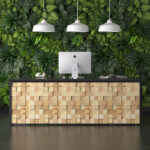 Stack Timber Retail Store Solid Wood Reception Desk