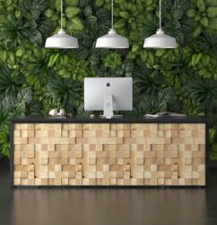 Stack Timber Retail Store Solid Wood Reception Desk