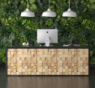 Stack Timber Retail Store Solid Wood Reception Desk