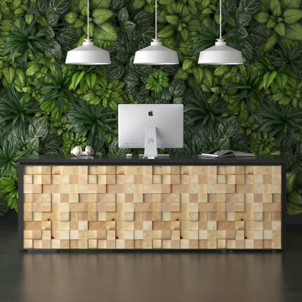 Stack Timber Retail Store Solid Wood Reception Desk