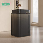 White Reception Desk with Metal Mesh Front for Restaurants