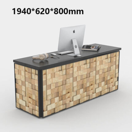 Solid wooden reception counter for salons