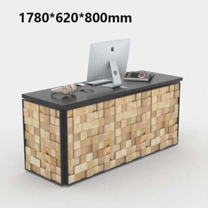 Innovative solid wood reception desk for salons