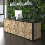 Unique solid wood reception desk for hotels