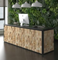 Unique solid wood reception desk for hotels