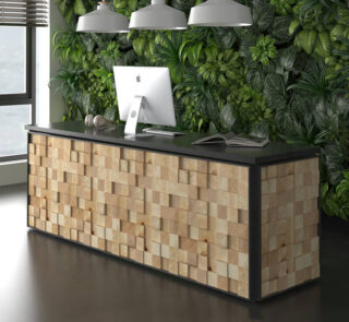 Unique solid wood reception desk for hotels