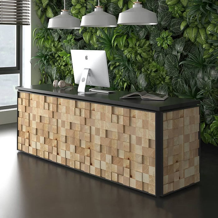 Unique solid wood reception desk for hotels