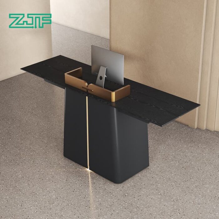 Black Reception Desk for Retail Areas