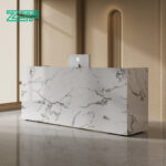 Carrara White Marble Salons U shape Reception Desk