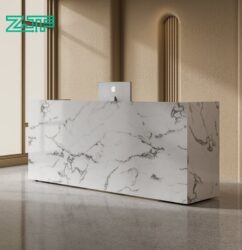 Carrara White Marble Salons U shape Reception Desk