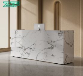 Carrara White Marble Salons U shape Reception Desk