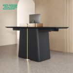 Reception Counter with Black Finish for Beauty Studios