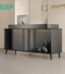 Black Metal l Shaped Reception Desk